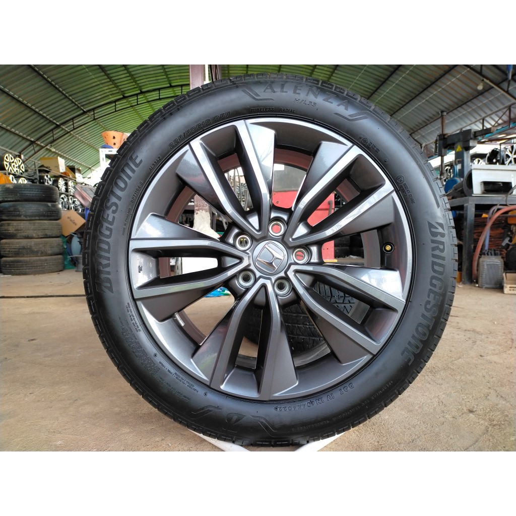 แม็กฮอนด้า ขอบ18 พร้อมยางบริสโตน 225 50 18 ปลายปี22 ใส่ accord HRV CRV g2อื่นๆ 5 รู 114
