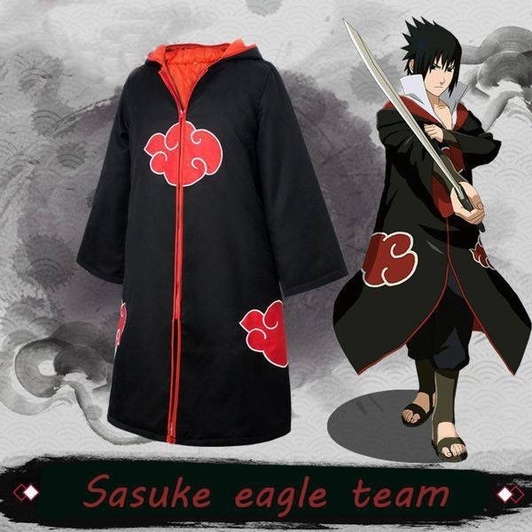 Naruto แจ็คเก็ตผู้ชาย,แจ็คเก็ต Akatsuki JACKET Cape,Naruto คอสเพลย์เครื่องแต่งกายฮาโลวีนเด็กผู้ใหญ่