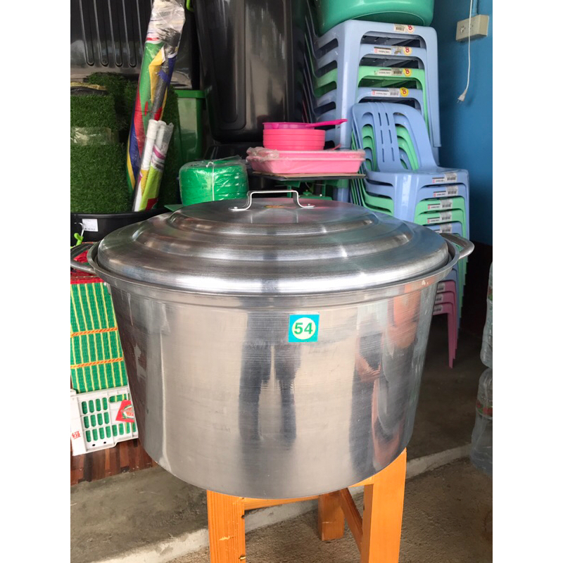 หม้อหุงต้มใบใหญ่ใบจัมโบ้( ใบใหญ่เบอร์ 54 ,50) หมออลูมิเนียมเกรดดี (สินค้าถ่ายจากรูปจริง)