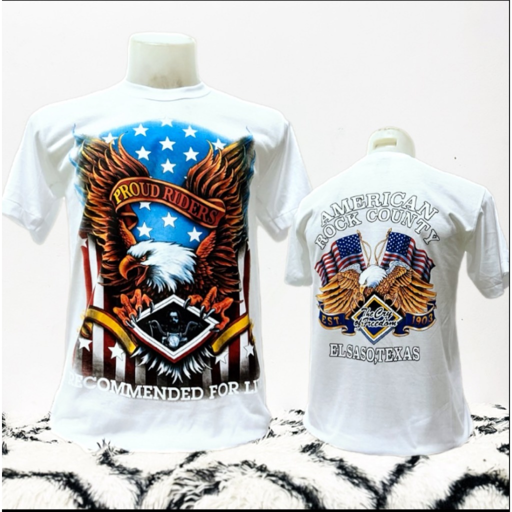 เสื้อ 3D วินเทจผ้าบาง 50/50 มีไซส์ SS - 2XL ใส่ได้ทั้ง ชาย และ หญิง