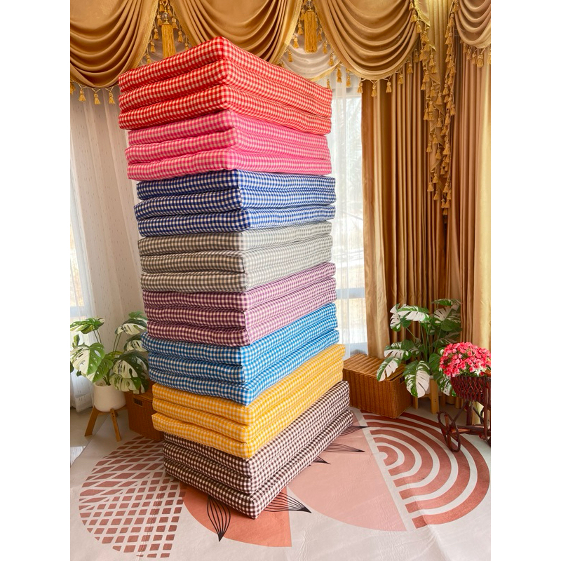 ที่นอนนุ่น3.5ฟุต(ลดราคา)ลายมินิมอล 110*180cm.ราคาถูกจากโรงงาน