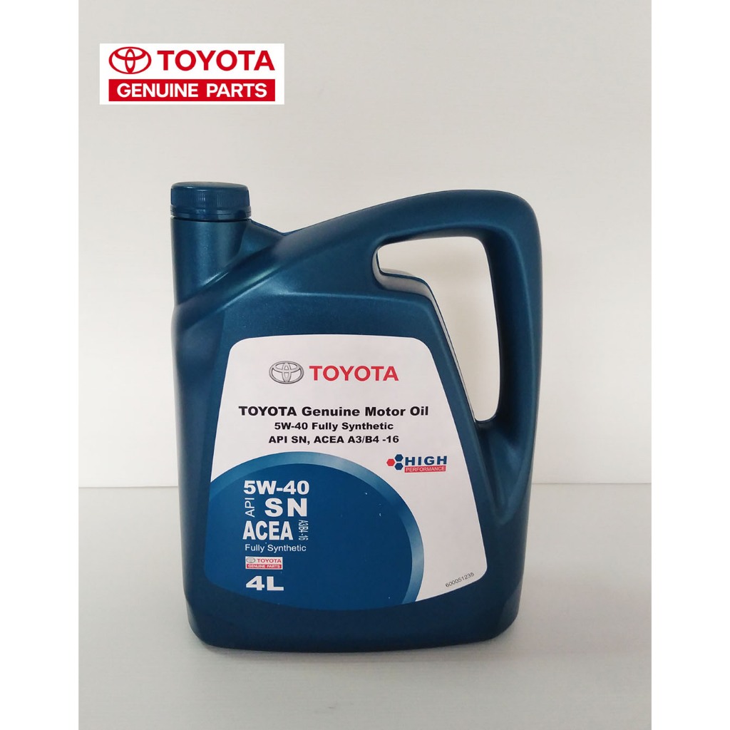 น้ำมันเครื่องTOYOTA 5w-40 สังเคราะห์แท้100% ของแท้ศูนย์ฯ รับประกัน