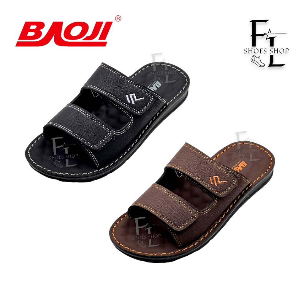 BAOJI PU รองเท้าแตะแบบสวม รองเท้าแตะผู้ชาย รองเท้าผู้ชาย รุ่น PM-103 (เบอร์ 39-44)
