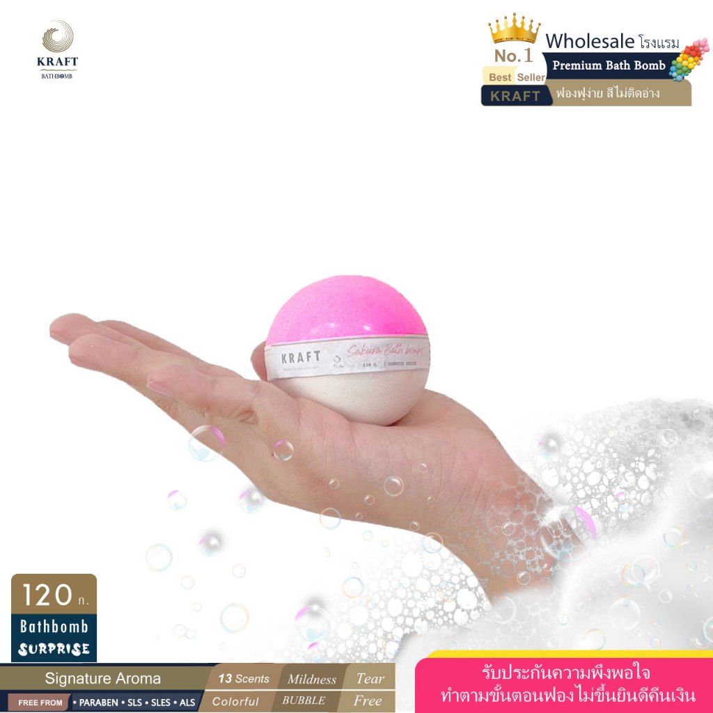 Bath Bomb ! Surprise 120 ก ของเล่นด้านใน💖 หอมอ่อนโยน ฟองนุ่ม ไม่แสบตา💖🛁เพิ่มความสนุกของการอาบน้ำเด็กๆ