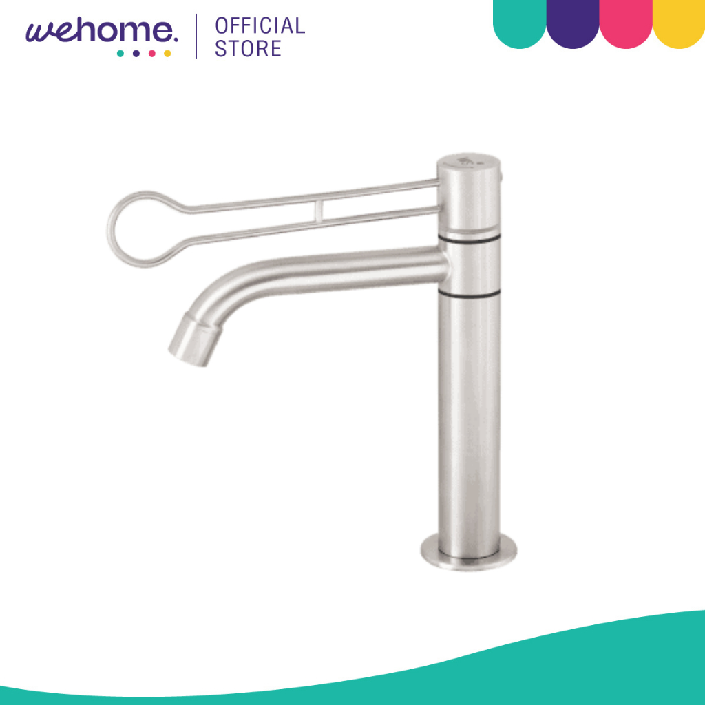 WS BATHROOM ก๊อกพยาบาลอ่างล้างมือ ทรงสูง แบบคอสวิง รุ่น น่าน WS-0534H |PCS|