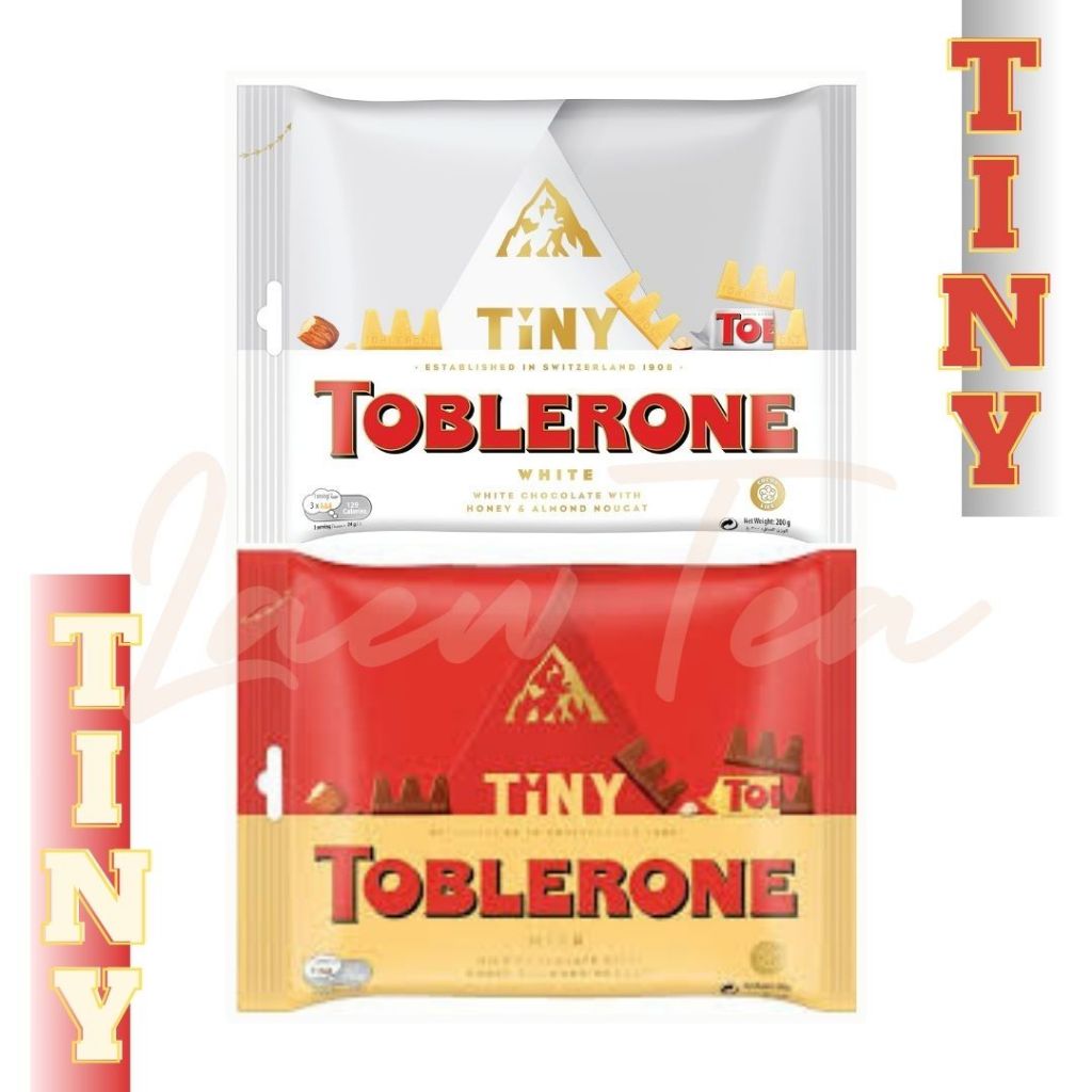 ช็อกโกแลต TOBLERONE TINY 200g มีประมาณ 24 ชิ้น มี 2 รสชาติ สินค้าจากสวิตเซอร์แลนด์