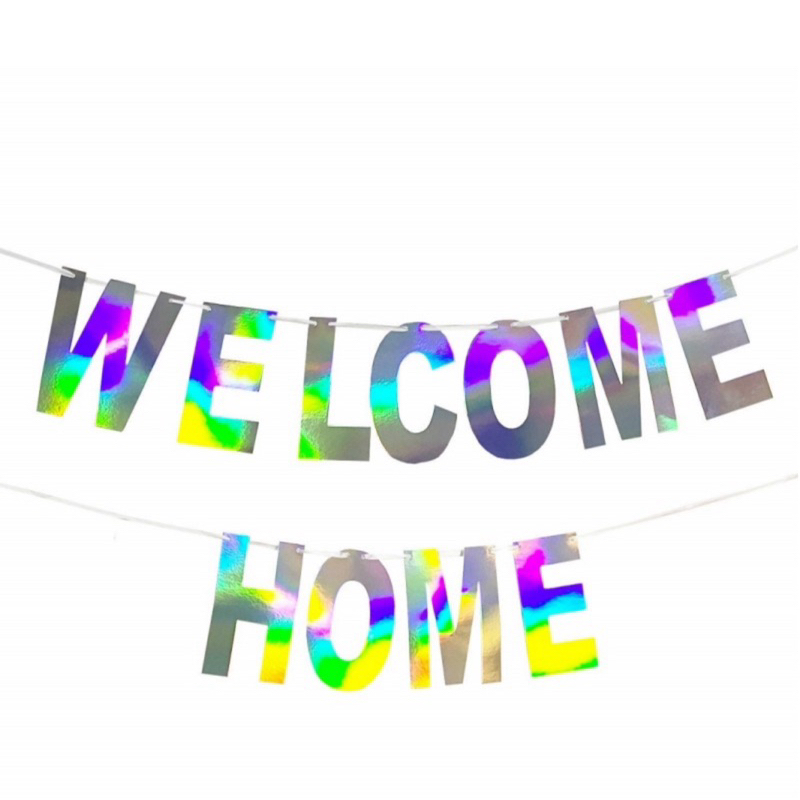 ธง Welcome home พร้อมส่ง จากไทย