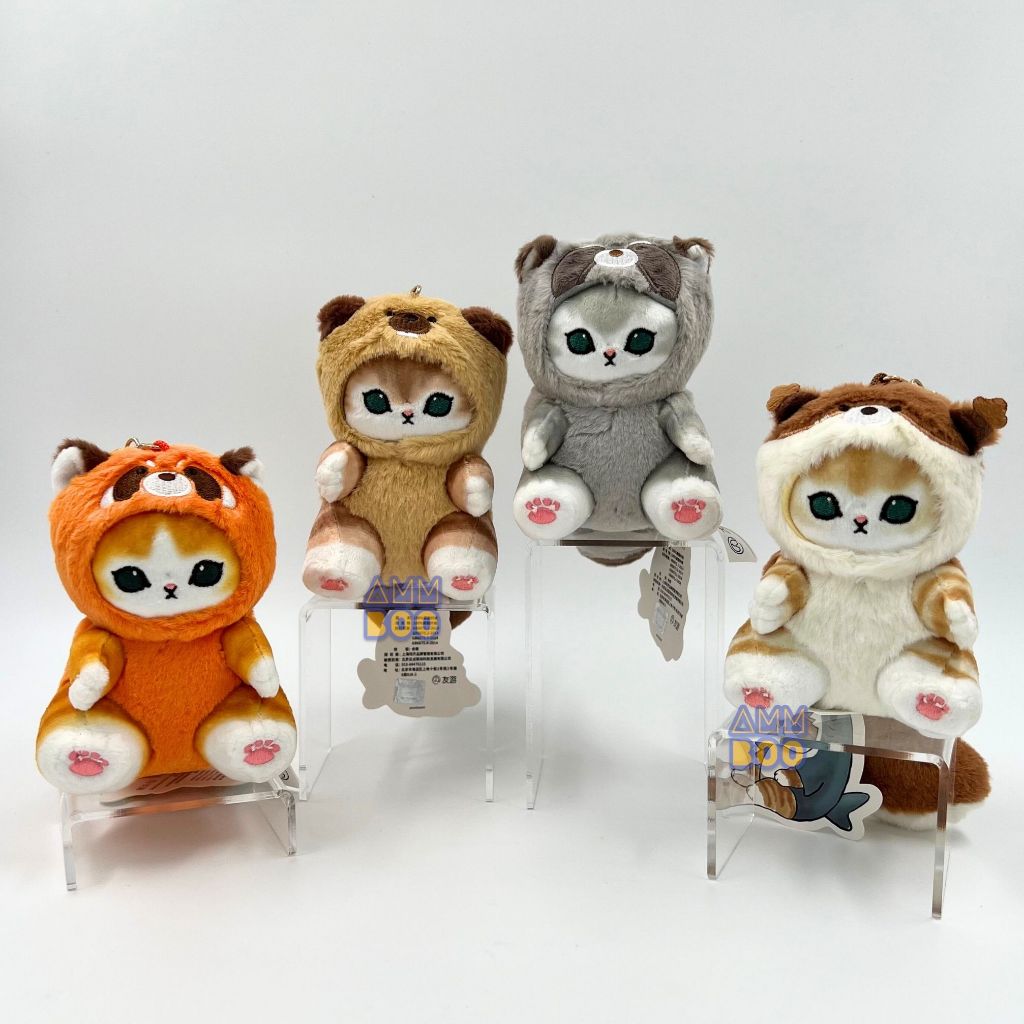 พวงกุญแจตุ๊กตาแมว Mofusand ชุดน้องมีหาง (Mofusand Series Long Tail Keychain) สินค้าพร้อมส่ง