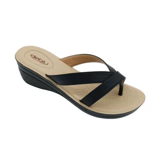 Deblu รุ่น L6807 รองเท้าเพื่อสุขภาพ สำหรับผู้หญิง แบบหูหนีบ สายคาด เสริมส้น พื้นนิ่ม ใส่สบาย