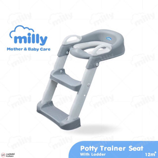 พร้อมส่ง Milly บันไดรองชักโครกเด็ก เบาะนุ่ม นั่งสบาย Potty T…