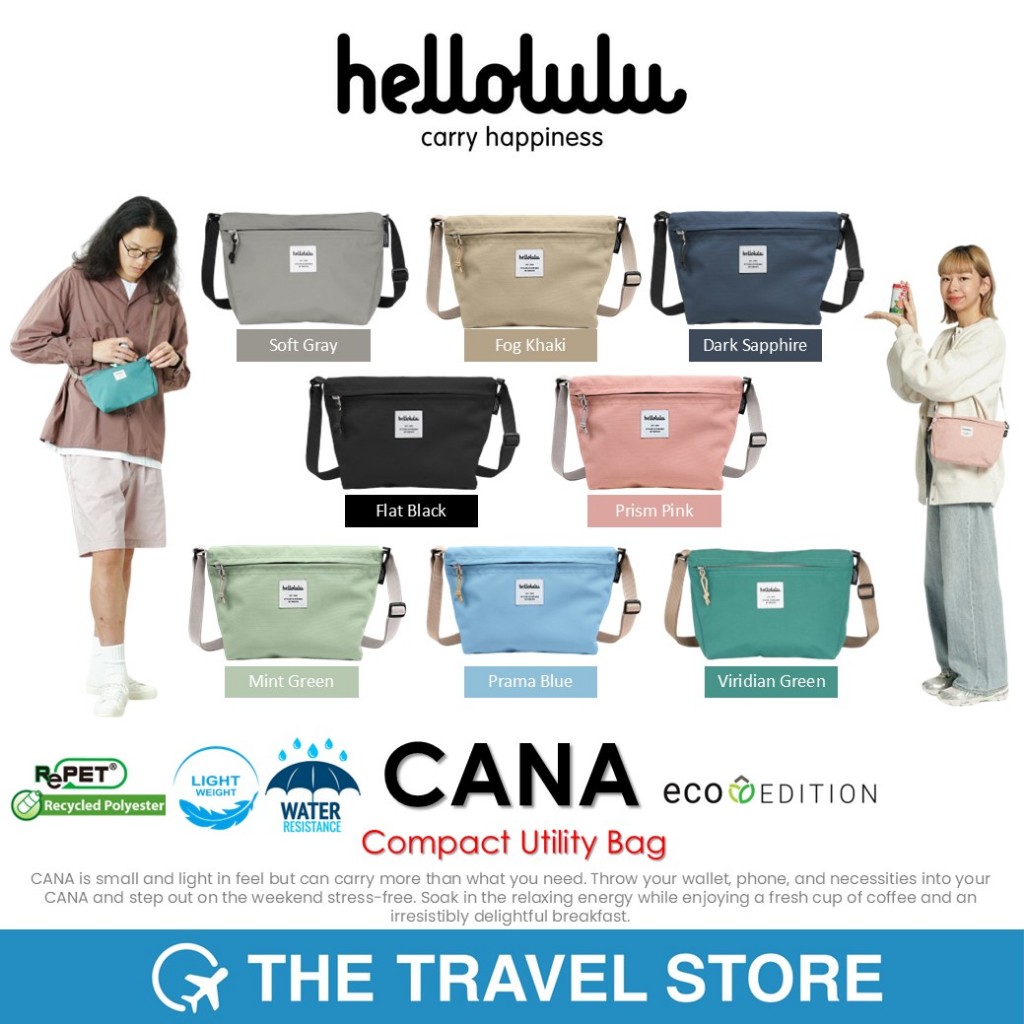 Hellolulu CANA Compact Utility Bag - ECO edition (50398-XXX) | กระเป๋าสะพาย อเนกประสงค์