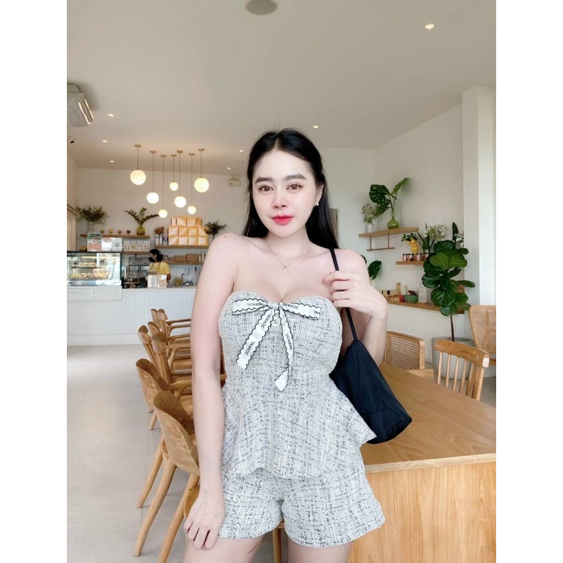 Ontop เซท 3ชิ้น สวยแพงมาก เสื้อค้องคอ+เข็มกลัด น่ารักเลยค่ะ