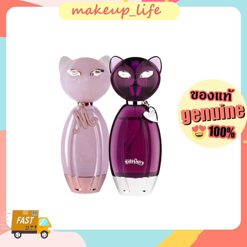 Katy perry purr edp Katy Perry Meow for women 100ml 😋 น้ำหอมน่ารัก น้ำหอมแมวสีชมพู/สีม่วง