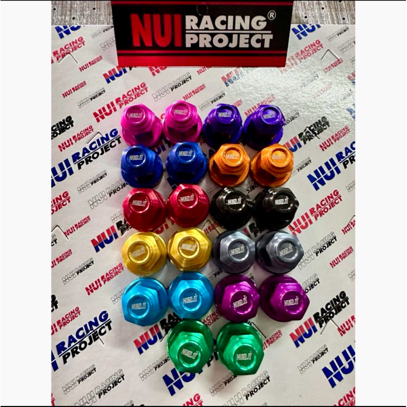 น็อตปีเนียมแกนล้อCNCเลเซอร์Nui2.6 สวยๆๆเนียนๆๆคู่ละ