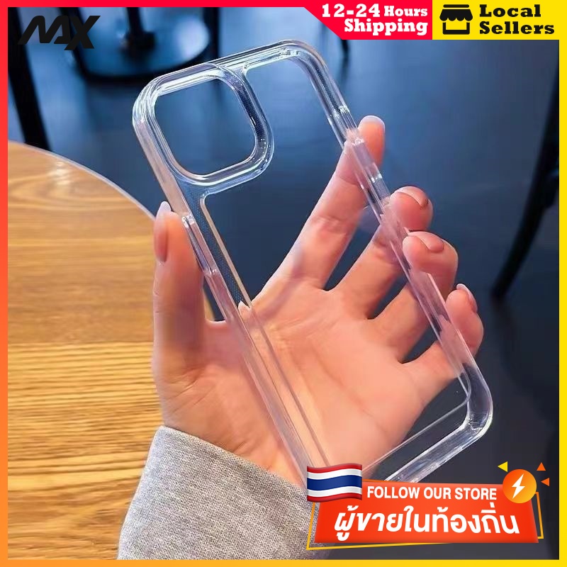 ไม่มีรูปแบบ กรณีโทรศัพท์อ่อน ป้องกันการชนกัน iphone 11 12 13 14 15 Pro Max XS X XR 7 8 14 Plus โปร่งใส
