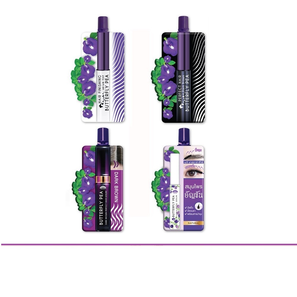(แท้) Meiji Butterfly Pea Hair Serum 3g เมจิ บัตเตอร์ฟลาย พี แฮร์ เซรั่ม บำรุงผม คิ้ว (ซอง)