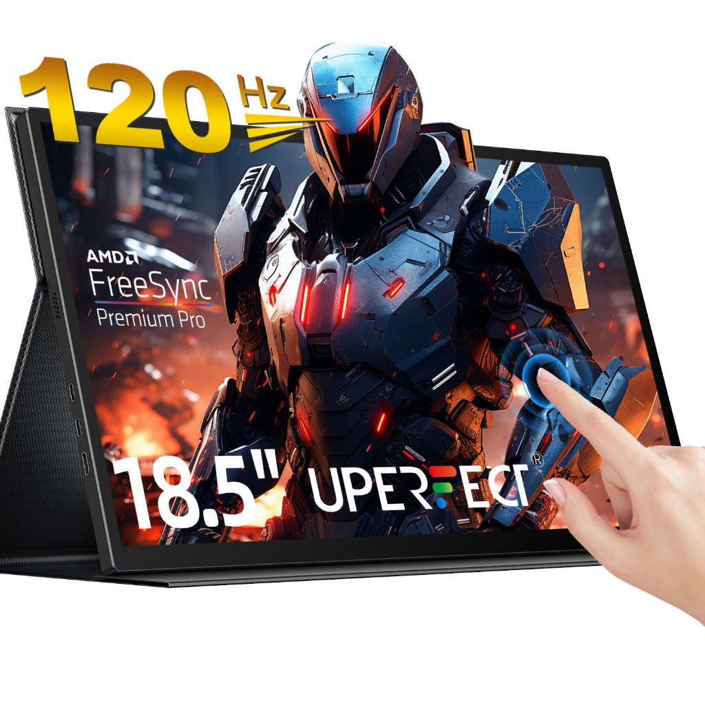 UPERFECT 【Local delivery】 18.5inch touch screen 120HZ Portable Monitor 1080P Gaming Touchscreen With