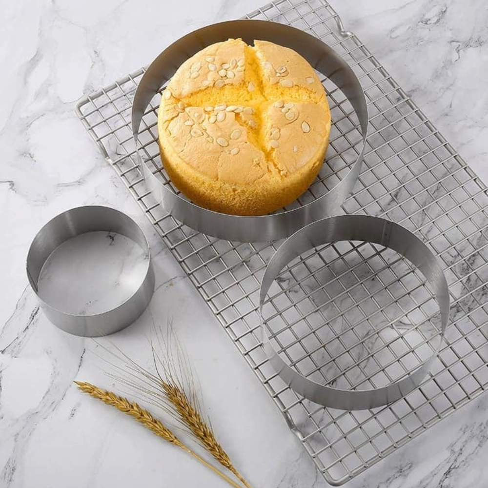 พิมพ์เค้ก แบบเค้ก อุปกรณ์เค้ก วงกลม1ชุดมี3ขนาด อุปกรณ์เบเกอรี่ แม่พิมพ์สแตนเลส - รูปที่ 3