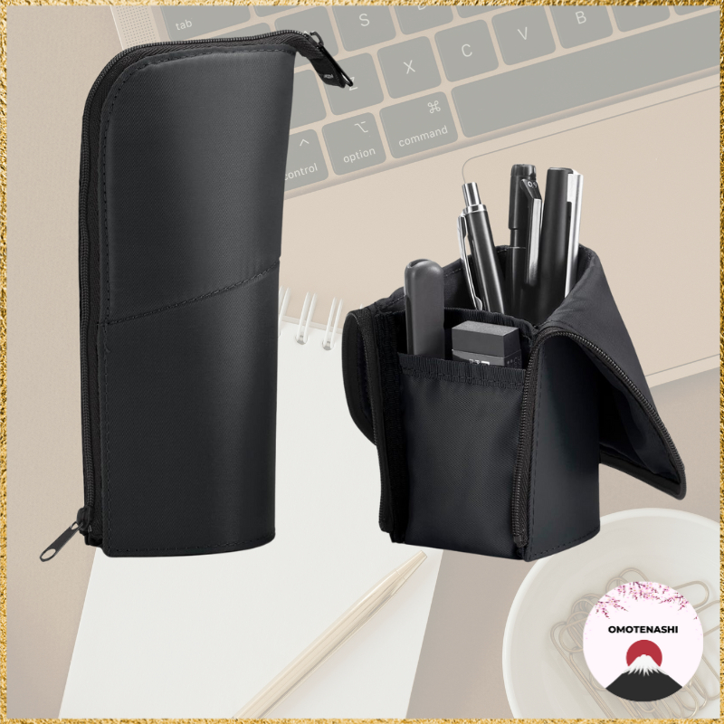 Kokuyo Pen Case Pen Stand Neo Critz Black x Black F-VBF180-1 Body Size: h195xw85xd50mm
