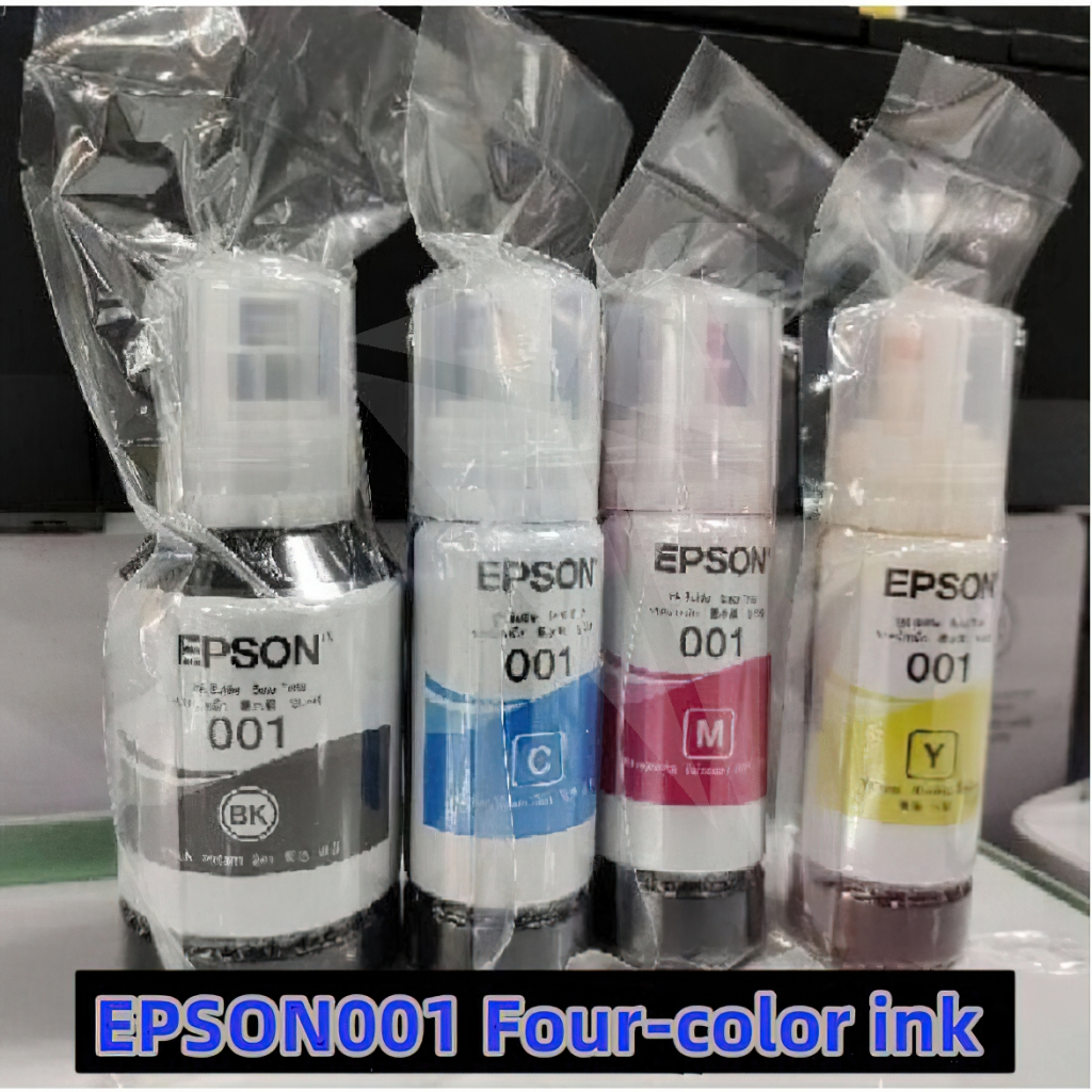 Epson 001 หมึกเติม หมึกสีย้อมสำหรับเครื่องพิมพ์ L4150/L4160/L5190/L6160/L6170 Epson T03Y (001) Ink Bottle Set 4 สี