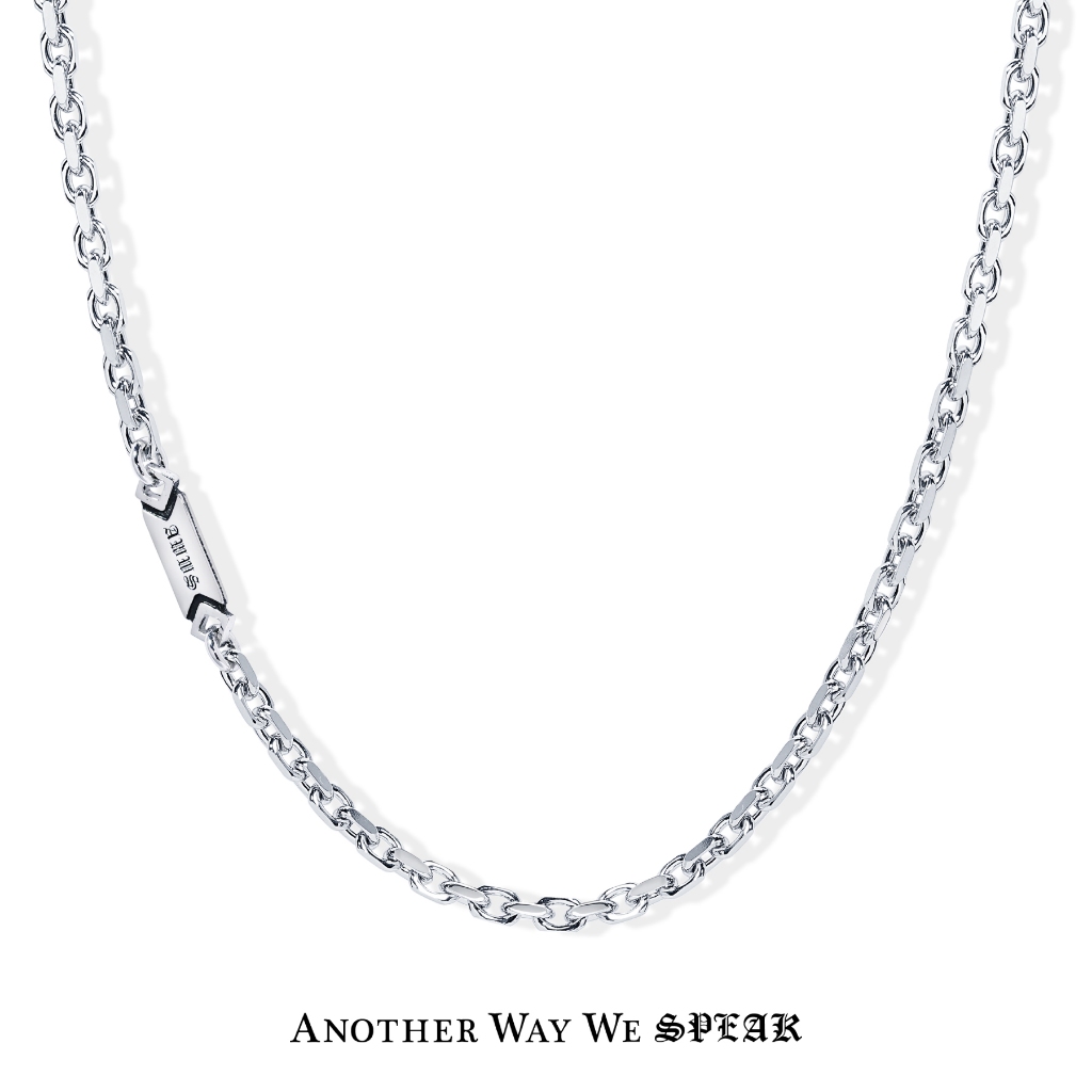 ANOTHER WAY WE SPEAK สร้อยคอโซ่เงินแท้ รุ่น AW-N CHAIN RATTAN II สีเงิน