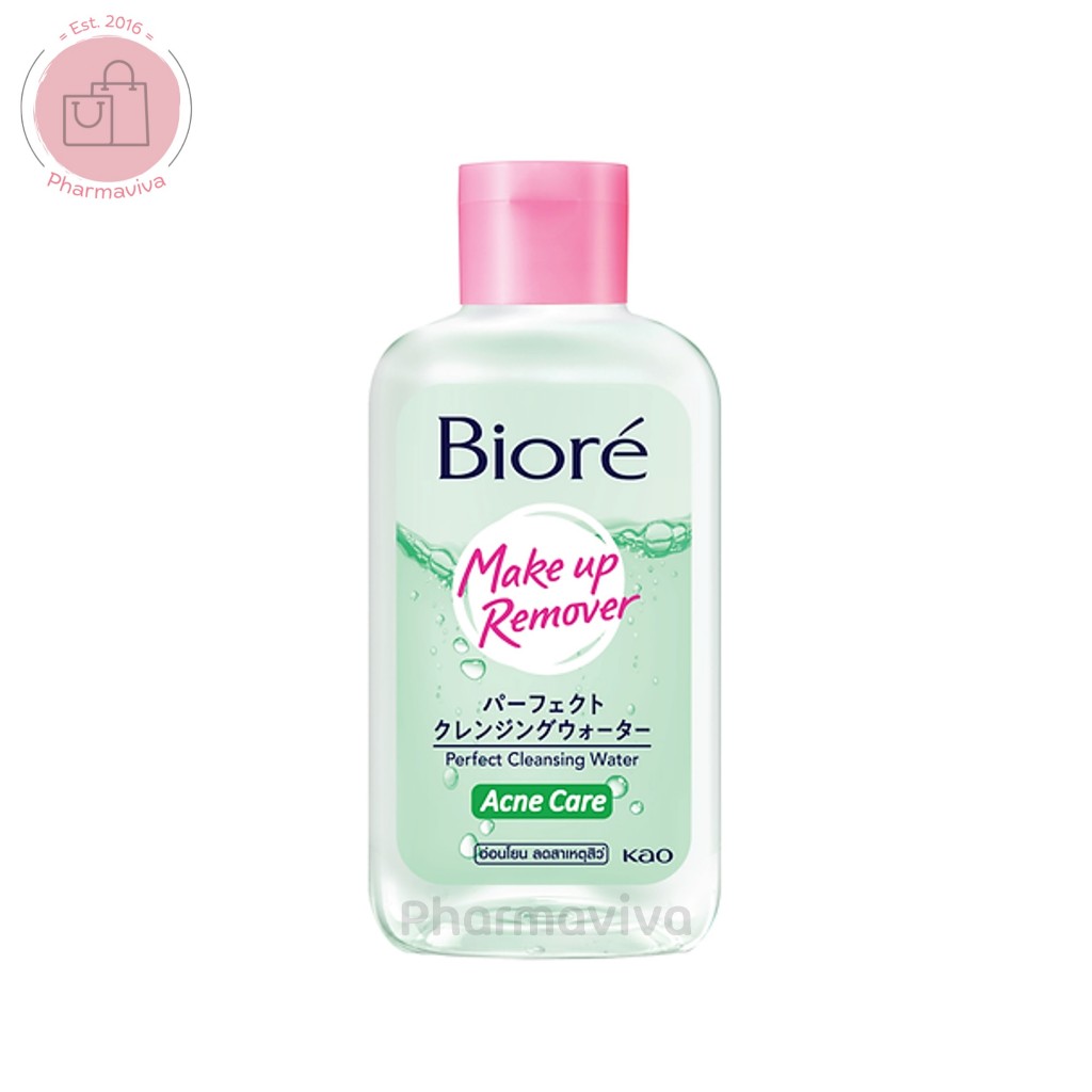 Biore Makeup Remover Perfect Cleansing Water Acne Care 50 ml บิโอเร เพอร์เฟค คลีนซิ่ง วอเตอร์ เช็ดเครื่องสำอาง