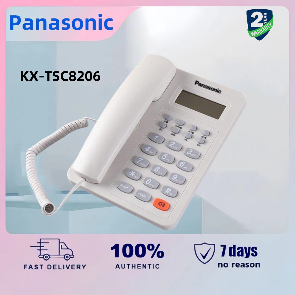 Panasonic KX-TSC8206 โทรศัพท์สำนักงาน โทรศัพท์ตั้งโต๊ะ โทรศัพท์บ้าน ราคาถูกมาก โทรศัพท์ตั้งโต๊ะที่บ้ ไม่ต้องใช้แบตเตอร