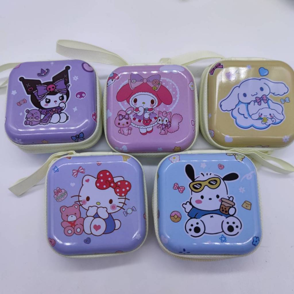 พร้อมส่งกระเป๋าใส่เหรียญ ใส่หูฟังสายชาร์จได้ พกพาง่าย มีหูหิ้ว
