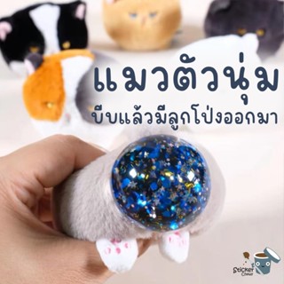 ร้านไทย พร้อมส่ง! ซองสุ่มแมว แมวตัวนุ่ม บีบแล้วมีลูกโป่งออกม…