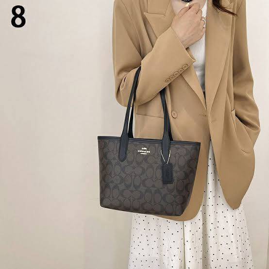 Coachของแท้💯 รุ่น CN733 Mini City Tote In Signature Canvas