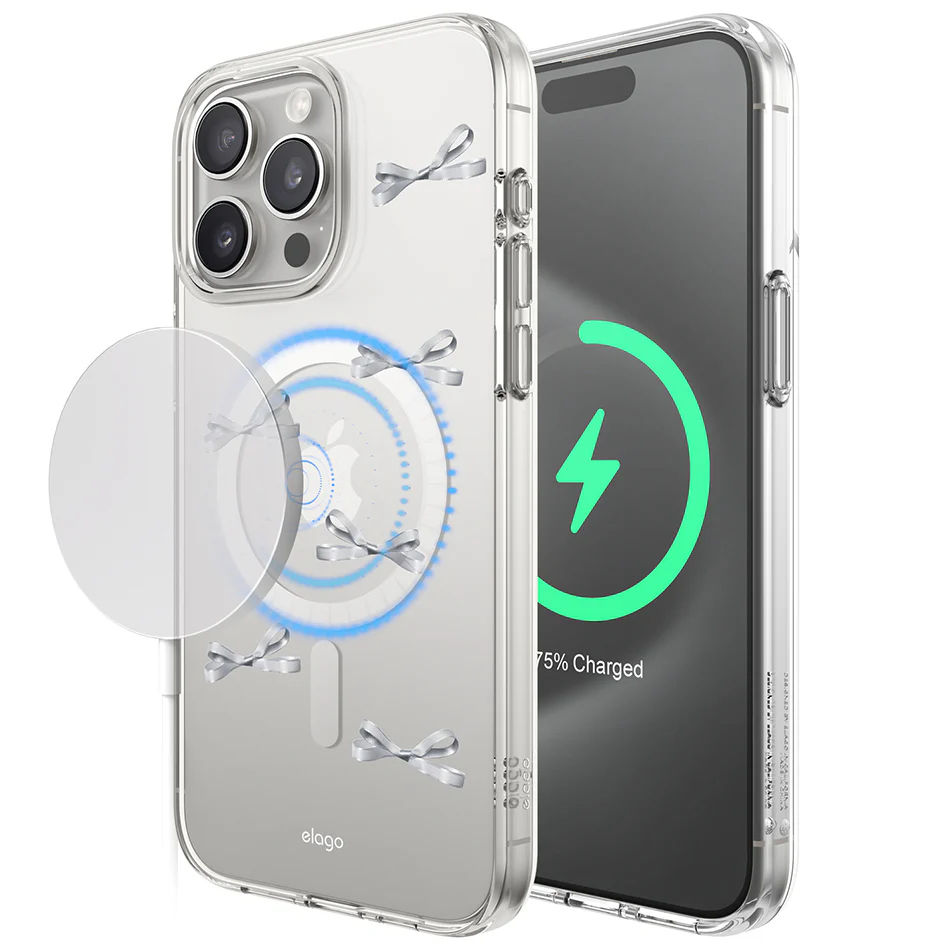 elago Ribbon Monthly MagSafe Hybrid Case for iPhone 15, 15 Pro, 15 Pro Max (เคส MagSafe Built In)