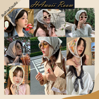 ผ้าโพกผมลูกไม้ ผ้าโพกศรีษะ ผ้าพันคอ