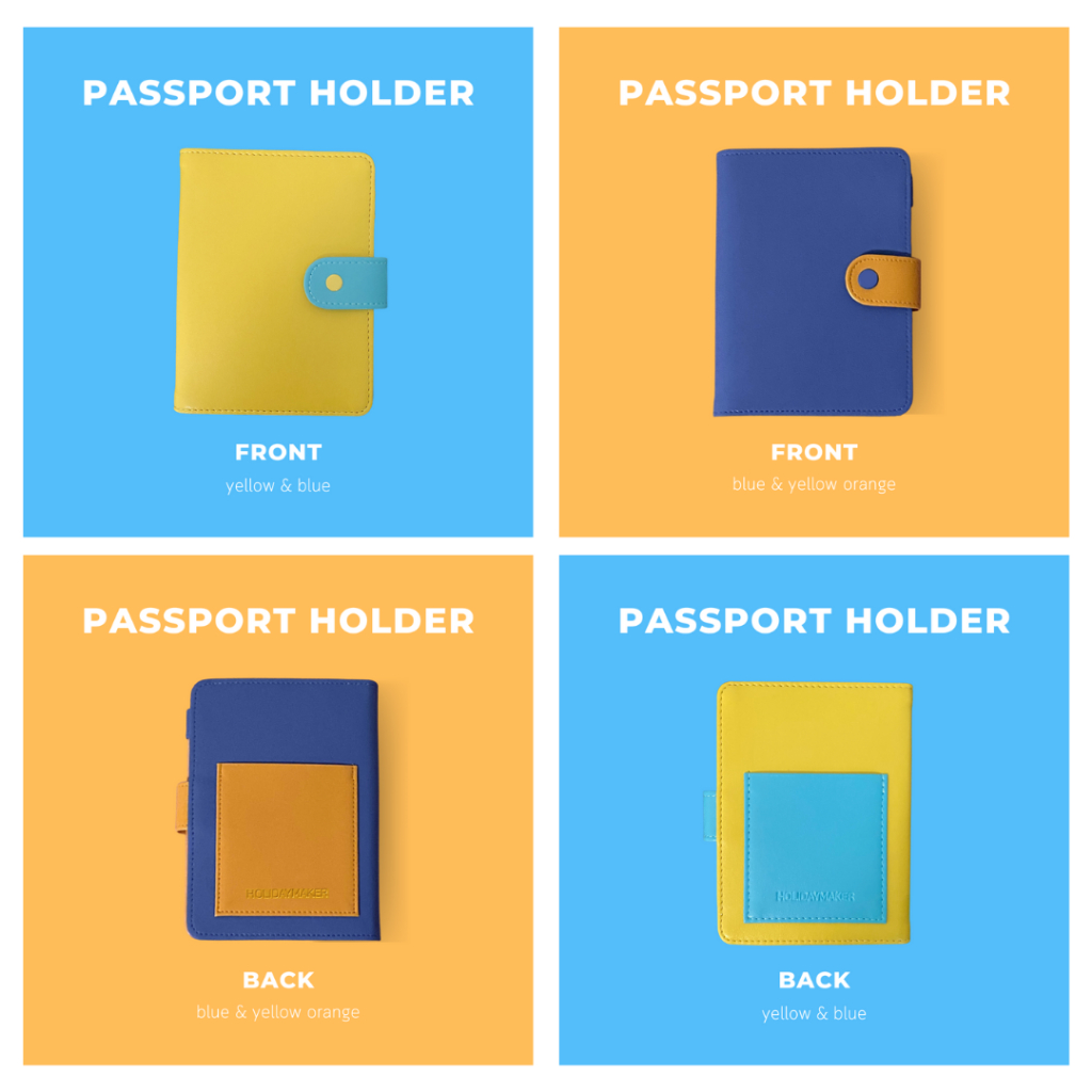 (พร้อมส่ง) เคสพาสปอร์ต หนังสือเดินทาง สีสันสดใส ช่องใส่เยอะ เคสหนัง passport holder [#holidaymaker]