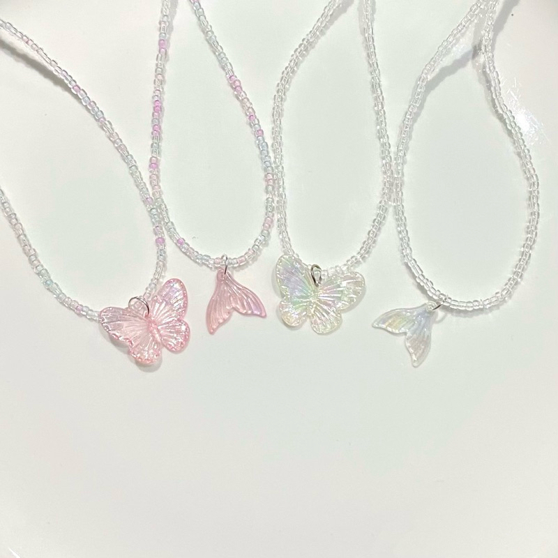 สร้อยหางปลา สร้อยปลาดาว สร้อยลูกปัดใส่ไปทะเล จี้หางปลา และ จี้ผีเสื้อเล่นแสง 🧜🏻‍♀️🦋 - รูปที่ 4