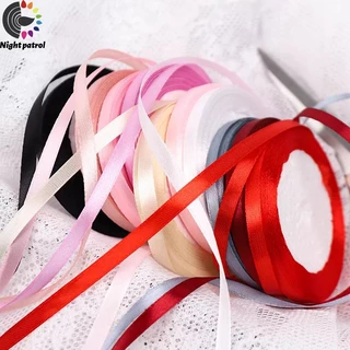 ริบบิ้นผ้าซาติน หน้ากว้าง 0.6 ยาว 25 หลา/ม้วน สําหรับตกแต่งงานหัตถกรรม 50สี