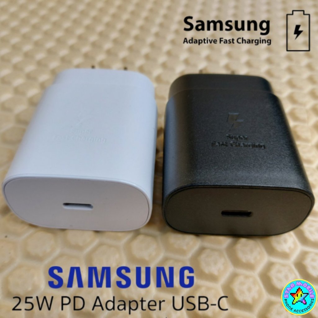 หัวชาร์จ ซัมซุง 25w แท้100% หัวชาร์จเร็ว type c 3A 25วัตร์ ชาร์จเร็ว ที่ชาร์จ type c เต็มไว สีดำ สีขาว รับประกัน 1ปี