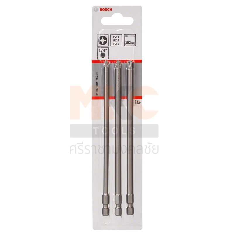 ดอกไขควงแฉก Ex PH1,PH2,PH3 152 มม. แพ็ค3ชิ้น BOSCH