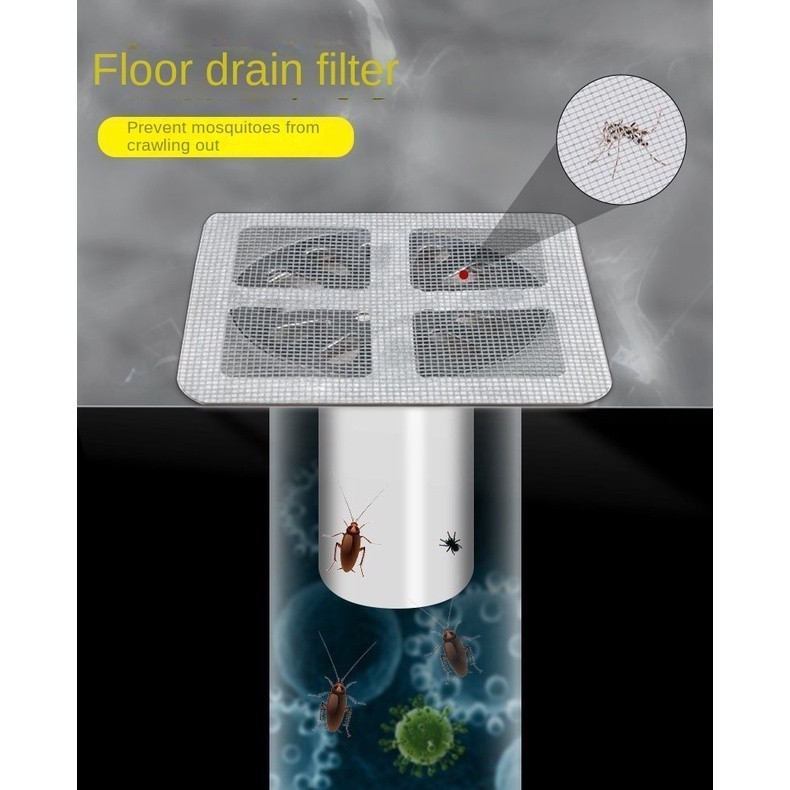 สติ๊กเกอร์กรองท่อระบายน้ำแบบใช้แล้วทิ้งป้องกันแมลงและเส้นผมอุดตัน เหมาะสำหรับอ่างล้างหน้า ห้องน้ำ ห้องครัว - รูปที่ 2