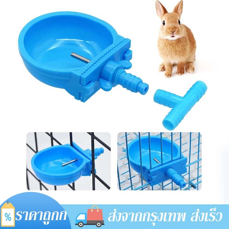 ที่ให้น้ำกระต่าย ที่ให้น้ำอัตโนมัติ ถ้วยให้น้ำอัตโนมัติ อุปกรณ์สัตว์เลี้ยง แบบติดกรง ขนสัตว์ไม่เปียก เหมาะสำหรับฟาร์ม