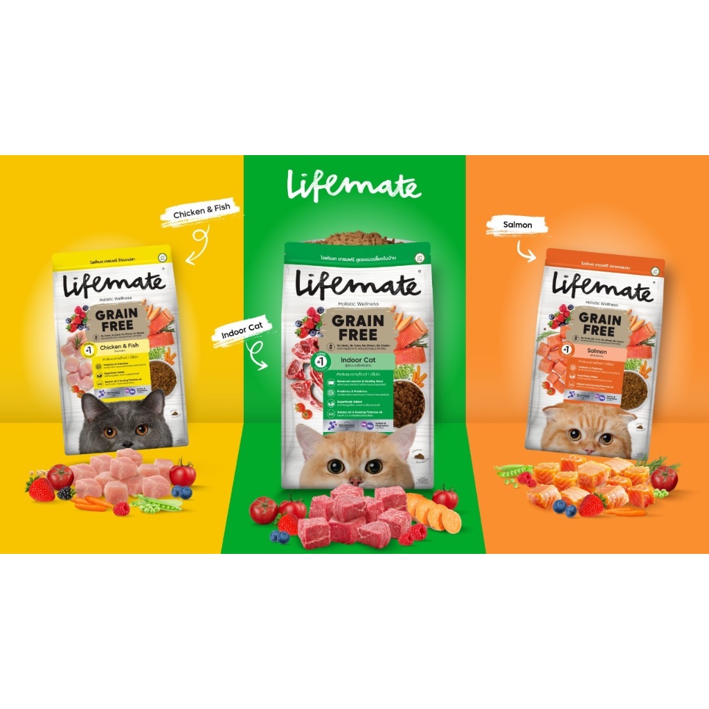 Lifemate อาหารแมวขนาด 1.1-1.3 kg