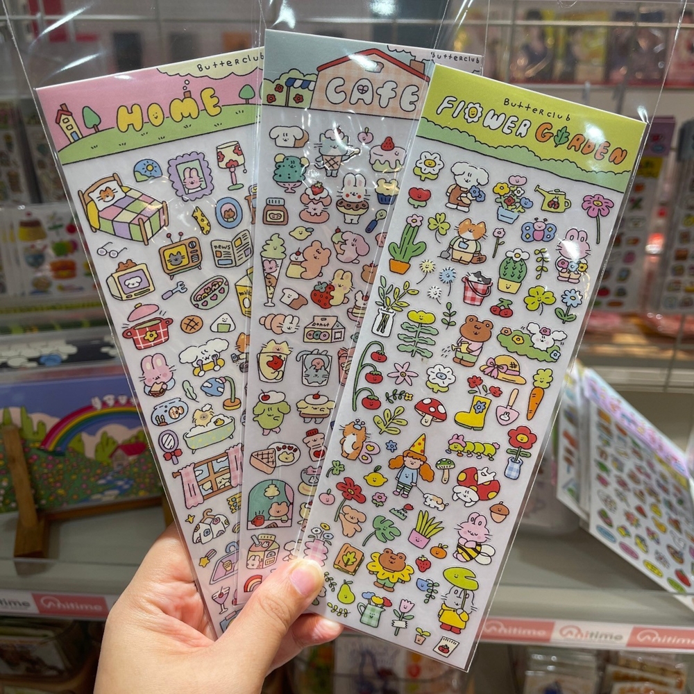 Butterclub Sticker - สติกเกอร์สุดน่ารัก ที่มีลวดลายให้เลือกเพียบบ