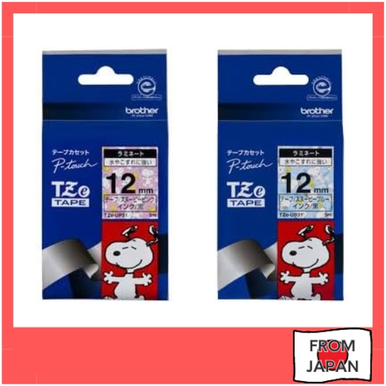 【Direct From Japan】Brother Industries TZe Tape Snoopy Tape (Snoopy Pink/Black) 12mm TZe-UP31/(Snoopy