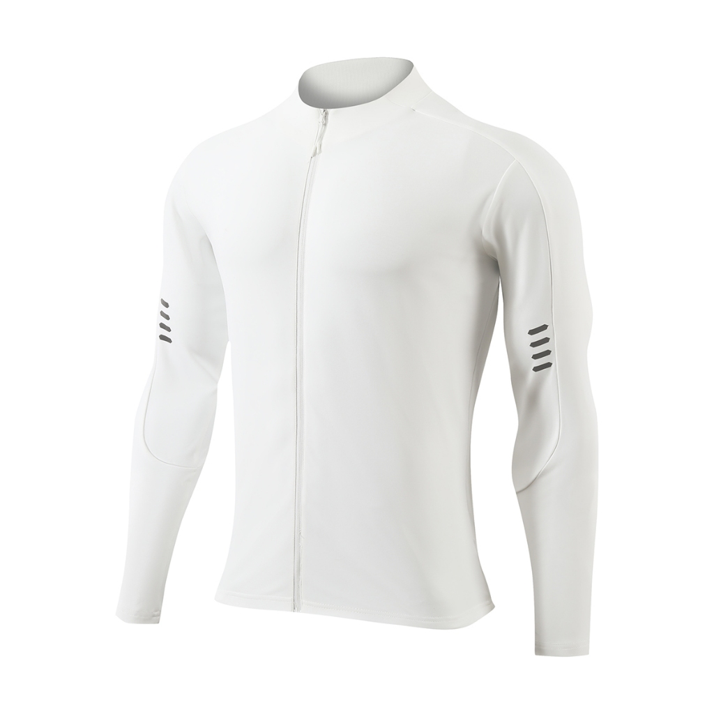 mvp sport เสื้อแจ็คเก็ตคอตั้ง แจ็คเก็ตกีฬา เสื้อเชิ้ตแขนยาว โลโก้สะท้อนแสงบนแขนเสื้อ รูปที่ 3