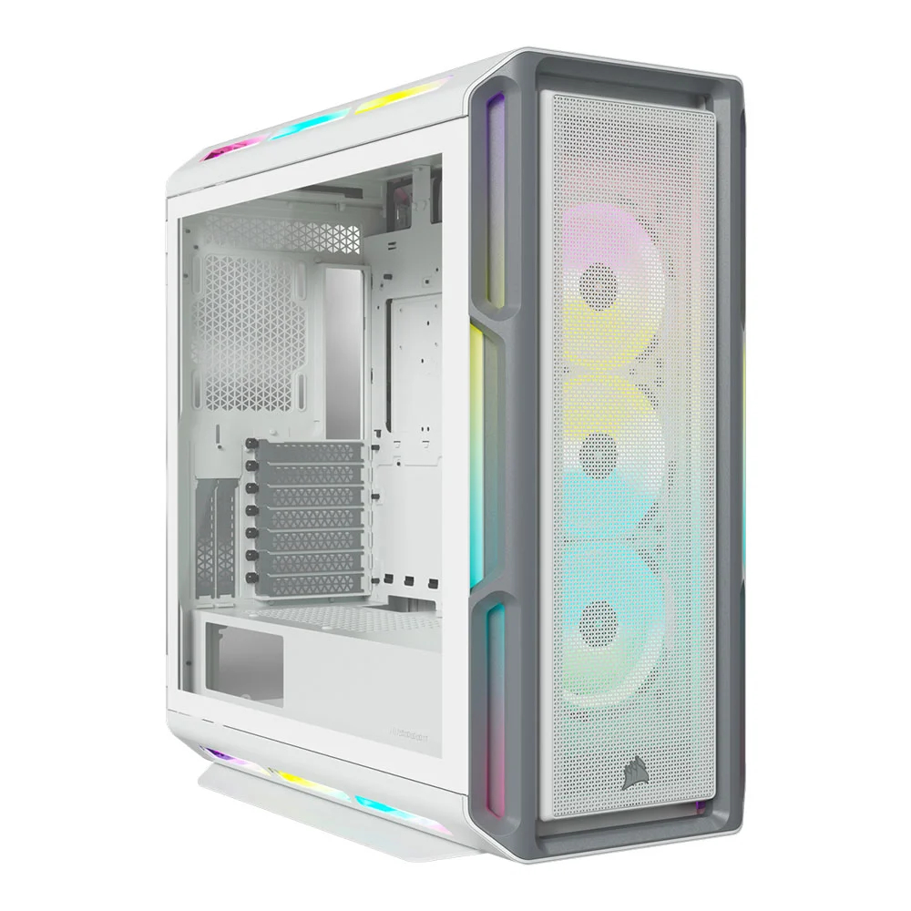 CASE CORSAIR ICUE 5000T RGB TEMPERED GLASS (WHITE) (E-ATX) (CC-9011231-WW)