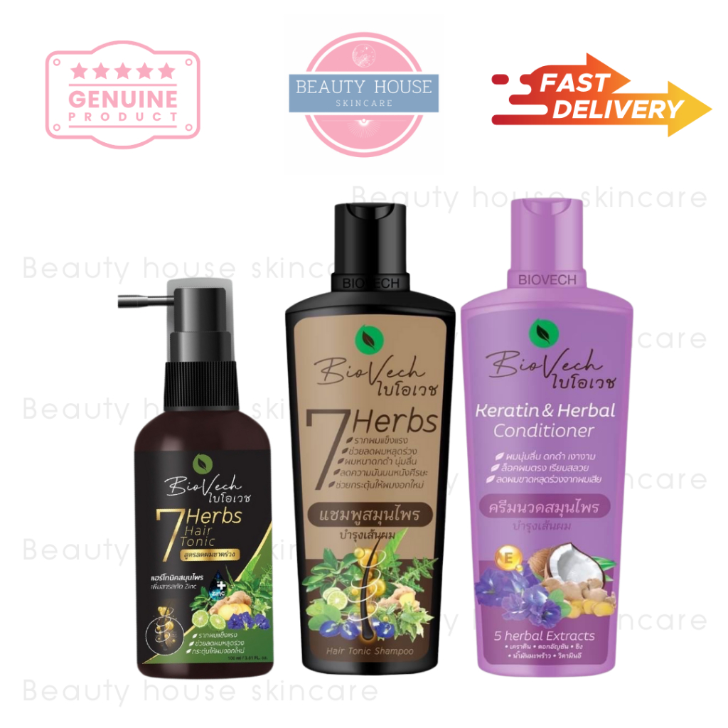 [ถูก&แท้] ไบโอเวช แชมพู & ครีมนวด & แฮร์โทนิค 🍀 รากผมแข็งแรง ลดผมหลุดร่วง กระตุ้นให้ผมงอกใหม่