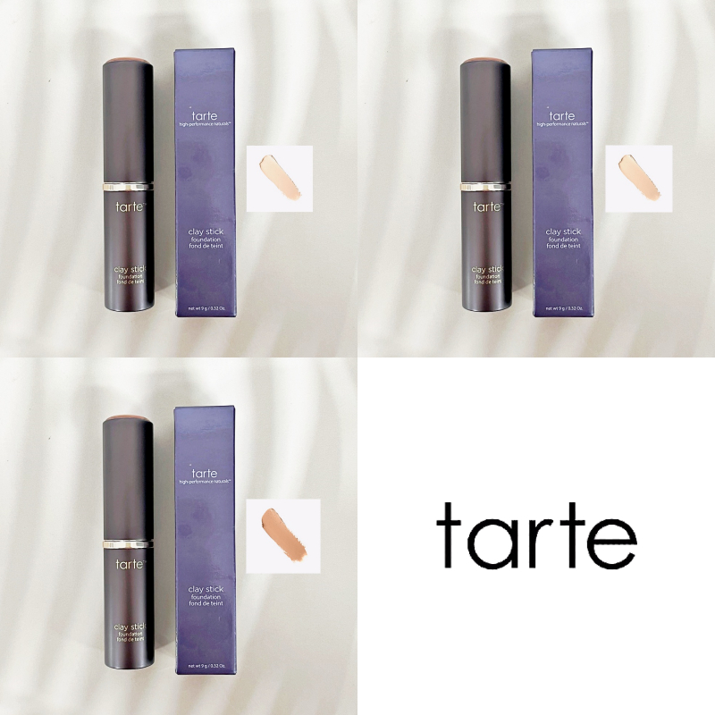 [Tarte®] Clay Stick Foundation Fond De Teint 9g รองพื้นสติ๊ก คอนซีลเลอร์ คอนทัวร์ สูตรวีแกน