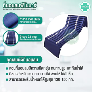 Phenoma ชุดที่นอนลม รุ่น P-01 แบบลอนหนา 2 ชั้น ป้องกันแผลกดทับ ผ่าน อย.ไทย มีระบบระบายอากาศ เตียงลม มาตรฐานอเมริกา FDA