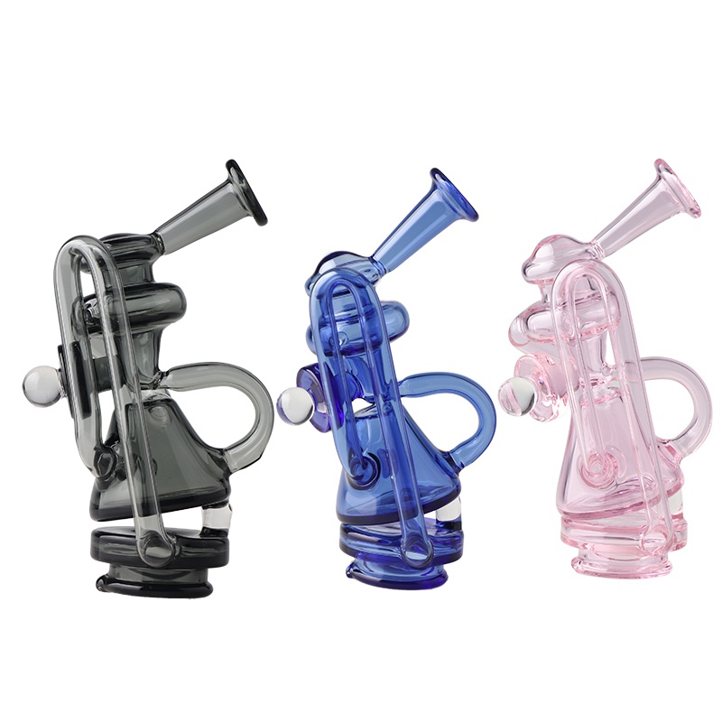 Puffco Peak Pro Upright Recycler - 7 Inches | Durable Glass | Fits Puffco Peak (Blue, Black, Pink)