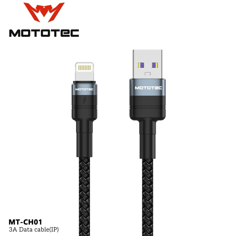 MOTOTEC MT-CH01 Fast Charging Data Cable 3A สายชาร์จคุณภาพสูง รองรับกระเเสไฟ 3A ชาร์จเร็วโอนถ่ายข้อมูลได้