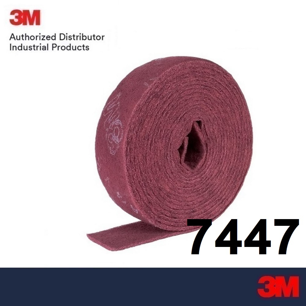 3M 7447 ม้วนใยขัดสีแดงสก๊อตไบรต์ยาว 4นิ้วx10เมตร ScotchBrite S/B CNF RL A VFN
